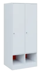 QN 5 - 8STN skříň šatní, 2-dveřová, pravá, 1830x400x400, bílá/pomeranč